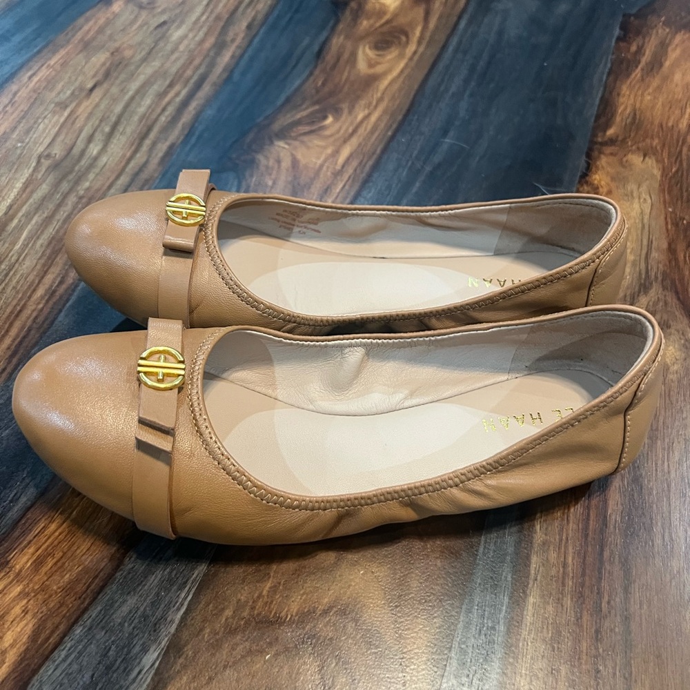Tan Cole Haan Ballet Flats